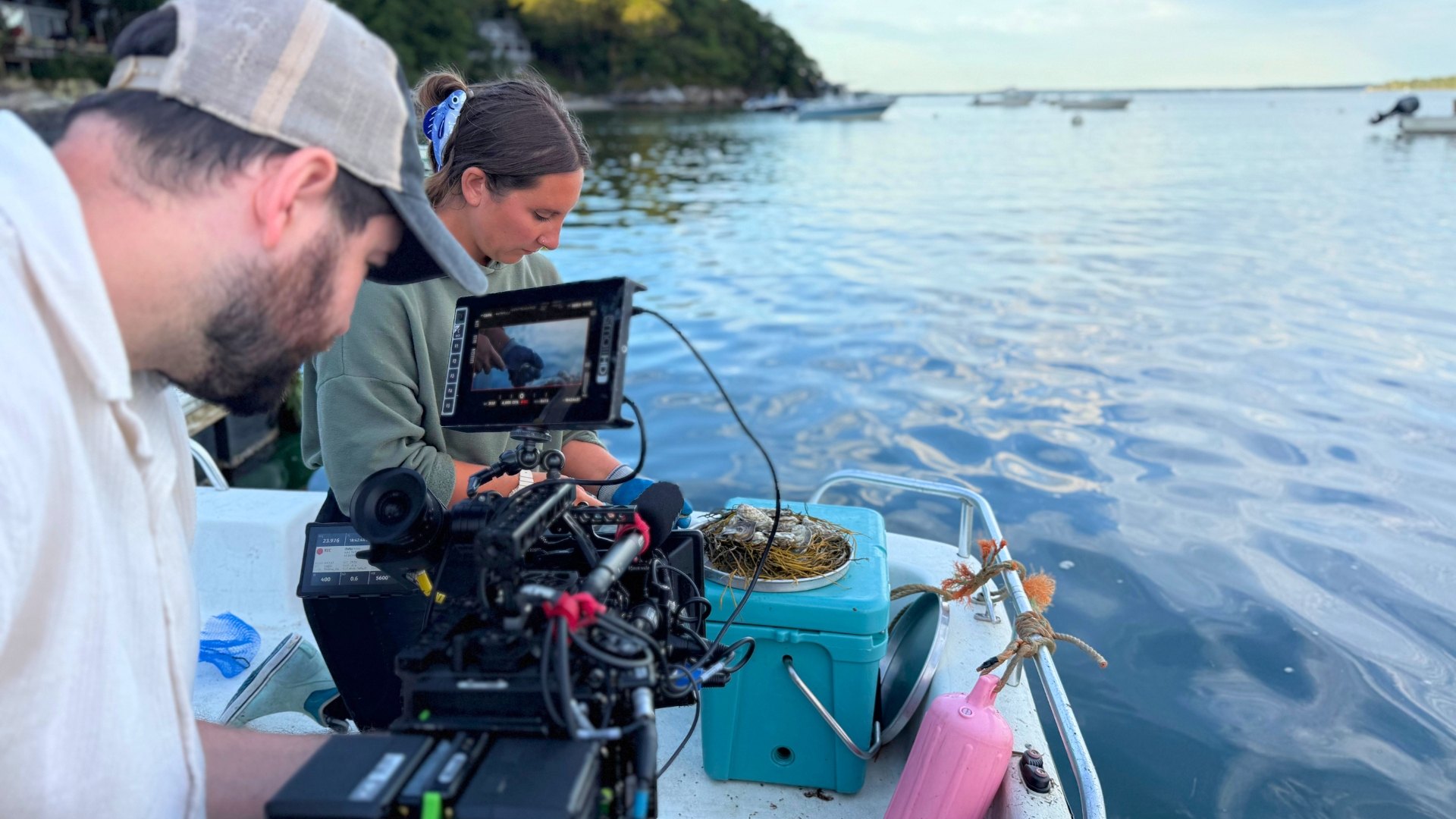 Field shoot on the water